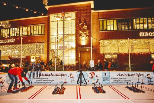 Eisstockschießen Rindermarkthalle